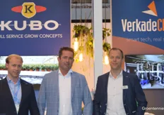 Robbie Maat and Mark Hoogendoorn of Kubo flanked Michel Kauderer of Verkade Klimaat on the shared stand that was unmissable at the entrance to the fair.                        